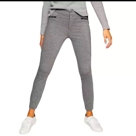 Athleta Pants - Athleta Ponte Moto 2.0 Skinny Ankle Mid Rise Grey Pants Women's Size 2